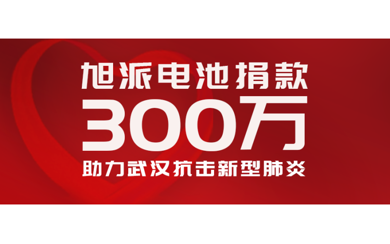 守望相助 共克時(shí)艱 旭派電池向武漢捐款300萬元助力抗疫